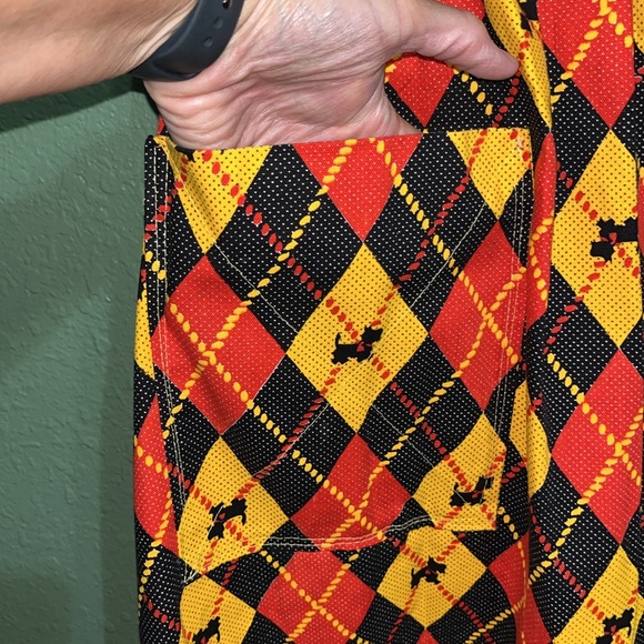 Vintage 50s 60s Scotty Dog Argyle Dress Jumper Sleeveless Overall - Picture 6 of 10